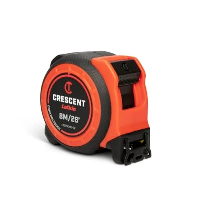 Image of Crescent Lufkin 1 3/16 x 8m/26&#039; Command Control Series Yellow Clad Tape Measure L1025CME 02