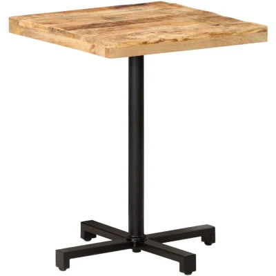 Image of vidaXL Bistro Table Square 60x60x75 cm Rough Mango Wood