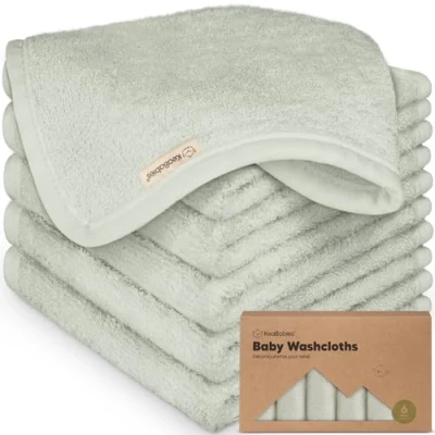 Image of 6 Pack Baby Washcloths Soft Viscose Derived from Bamboo Washcloth, Wash Cloths, Cloth for Newborn, Kids, Bath Towels, Face Towel, Cloths Washing Face(Dove)