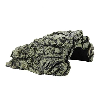 Image of TOPINCN Fish Hiding Cave Aquarium Non Toxic High Simulation Crawling Turtle Reptile Basking Hide Habitat Tank Decoration Ornament(Large)
