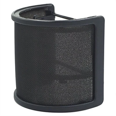 Image of LEAGY Microphone Pop Filter Metal Mesh and Foam Layer Mic Cover Handheld Windscreen Wind Screen Studio Shield Mount, Upgraded Three Layers Metal, Foam, Etamine