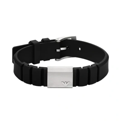 Image of Emporio Armani Bracelet silvercoloured, Men&#039;s, Size: One Size, Silver coloured