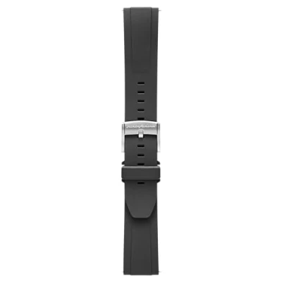 Image of pininfarina FKM Rubber Watch Strap 22mm High Performance Fluoroelastomer Band for Senso Hybrid Smart with Steel Buckle &amp; Quick Release Water Resistant Black