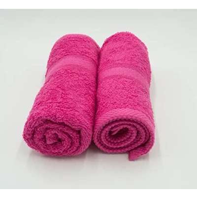 Image of Lex&#039;s Linens Pack of 2 100% Combed Cotton Hot Pink Bath Sheets