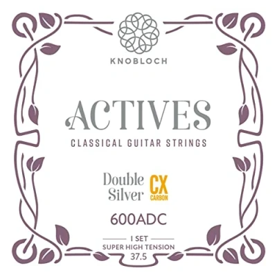 Image of KNOBLOCH Strings Spanish Guitar 600ADC ACTIVES Double Silver Super High Tension 37.5 Bass and Treble Clear Sound Projection Vibrato Easy Flamenca Classic