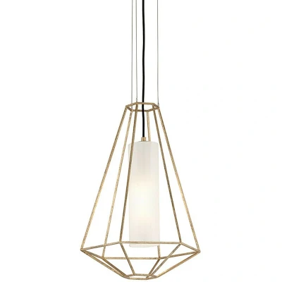 Image of Silhouette 1 Light Pendant Gold Leaf, Glass