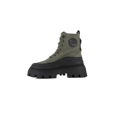 Image of Palladium Squad ZIP Platform ankle boots, Women&#039;s, Size: 6.5, Olive night shoes