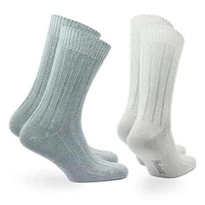 Image of NORFOLK SOCKS Cotton &amp; Bamboo Blend Hiking Socks, Soft, Crew Length, Men Women, 3 Pair Pack