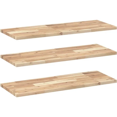Image of vidaXL Floating Shelves 3 pcs 100x30x2 cm Untreated Solid Wood Acacia