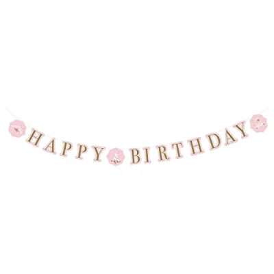 Image of Amscan 9906316 Princess for a Day Kids Happy Birthday Letter Banner Party Decoration 3m