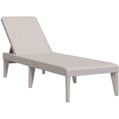 Image of vidaXL Sun Lounger Cappuccino 186x60x29 cm PP