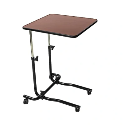 Image of NRS Healthcare M15691 Portable Overbed/Chair Table Tilting, Adjustable and Wheeled