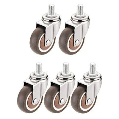 Image of 5x Office Chair Casters M10 Thread Silent Rubber Castors Computer Game Universal Swivel Furniture Replacement Castor Wheels 1.5&#039;&#039; 2 Inch 200KG for Hardwood Floor Carpet Tile Screw