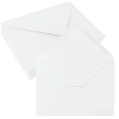 Image of JAGERGREEN 50 Pack 5&quot; x 7&quot; Self Seal Envelopes, White Blank A7 Envelopes for Wedding Invitation, Envelope 137 193mm 150gsm Greeting Cards,Birthday, Baby Shower, Thank You Cards, Anniversary