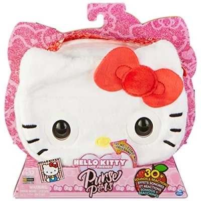 Image of Purse Pets 6065146 Hello Kitty Interactive Shoulder Bag with 30+ Sounds, Reactions, blinks and Music, from 5 Years