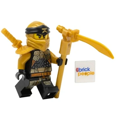 Image of LEGO Ninjago: Cole Crystalized Minifigure with Dual Gold Weapons
