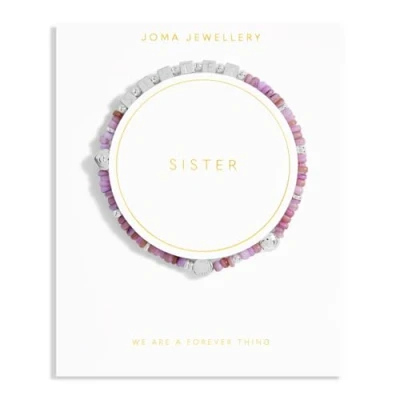 Image of Joma Jewellery Happy Little Moments Sister Silver Plated Bracelet in 17.5 cm Stretch