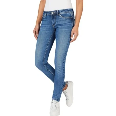 Image of Pepe Jeans Women&#039;s Skinny Lw, Blue (Denim XW6), 28W / 30L