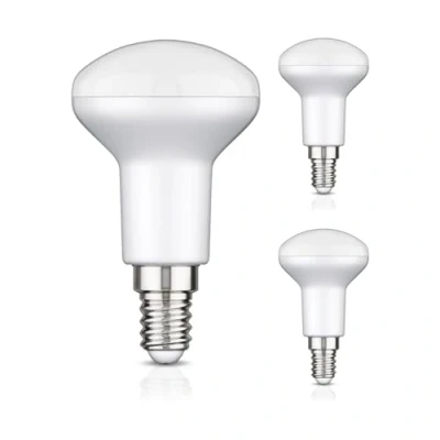 Image of ledscom.de 3 E14 LED Bulbs, R50, Warm White (2700 K), 6.2 W, 608lm, 116, Step dimmer, matt