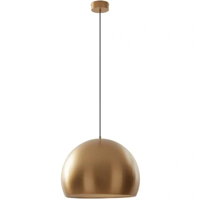 Image of Lucande LED hanging light Lythara, brass, Ø 40 cm, aluminium