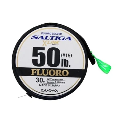 Image of Daiwa Fluorocarbone Saltiga X Link Fluorocarbon Leader 30m D.0.33mm R.7.3kg 16lb Translucent 12956533 Equipement pour la peche sportive