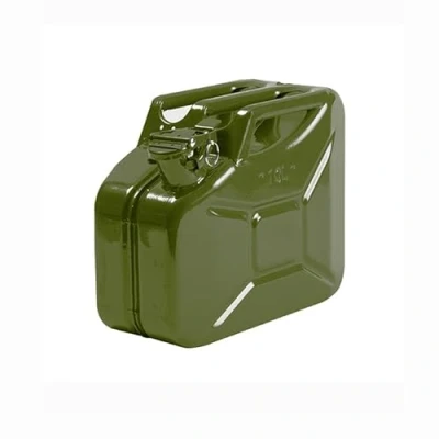 Image of 10 Litre Green Jerry Can for Fuel Petrol Diesel etc Compact Design