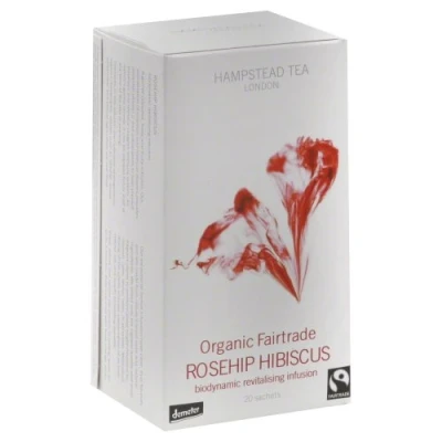 Image of Case of 6 x Hampstead Tea Rosehip Hibiscus og (20BAGS)