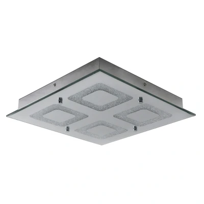 Image of Mirror LED Decorative Flush Ceiling Light Chrome 3000K