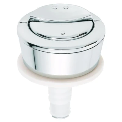 Image of Wirquin 19008001 Jollyflush Dual Flush Chrome Toilet Push Button Multi Colour