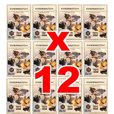 Image of Official OVERWATCH Stickers x 12 Sealed Packs