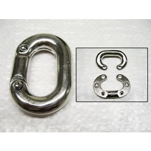 Image of Secure Fix Direct 10mm Split Connecting Link 316 Stainless Steel Repair Chain Mending Shackle