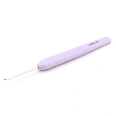 Image of KnitPro Waves Crochet Hooks 3.25mm Hook, Ergonomic Soft Handles, Rubber Grip for Arthritic Hands, Light &amp; Comfortable Needles Knitting, Lavender Mist