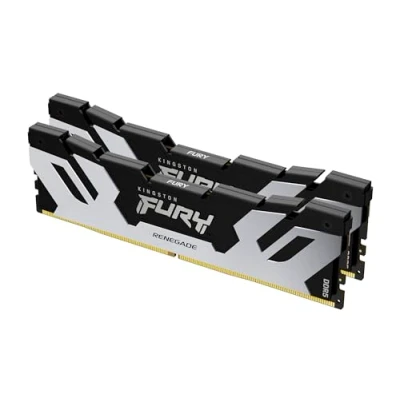 Image of Kingston Fury Renegade DDR5 Silver/Black XMP 32GB 7200MT/s CL38 DIMM Desktop Gaming Memory (Kit of 2) KF572C38RSK2 32