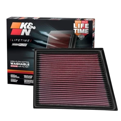 Image of K&amp;N Engine Air Filter: High Performance, Premium, Washable, Panel 2014 2019 (Active Tourer, Gran X1, X2, Cooper, Cooper Clubman, Countryman, One), 33 3025