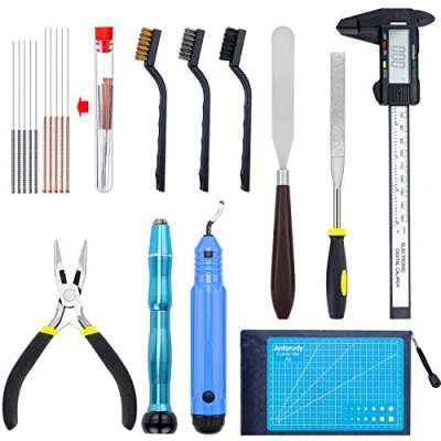Image of WiMas 35PCS 3D Printer Accessories Tool Kit, Print Kit Debur Tool, Cleaning and Removal with Storage Bag for Cleaning, Printing, Finishing
