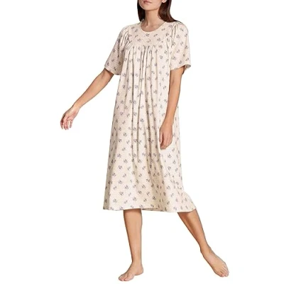 Image of CALIDA Women&#039;s Soft Cotton Nightgown, Cold Rose, 40 42