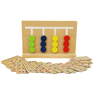 Image of TOWO Wooden Colour Sorting Toy Logic Puzzle Game for Kids Brain Teaser IQ 3 Year Olds Educational Puzzles Childrens Montessori Learning