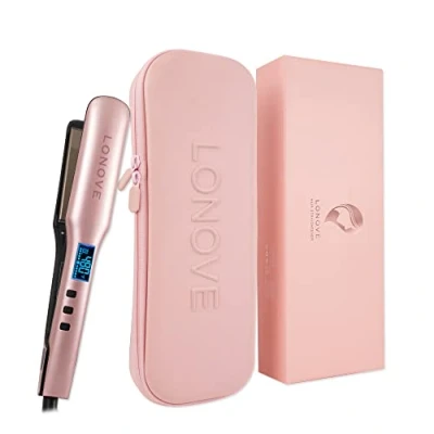 Image of Titanium Hair Straighteners for Thick Professional Flat Iron Straightener Women