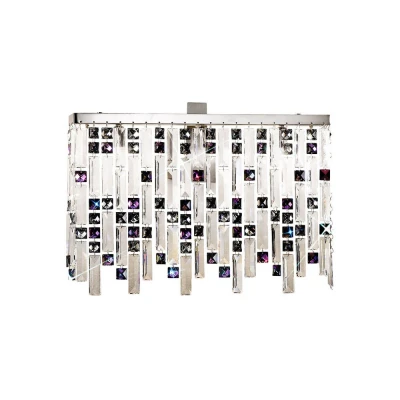 Image of Prisma Designer Crystal Wall Light Polished Chrome, 3x G9
