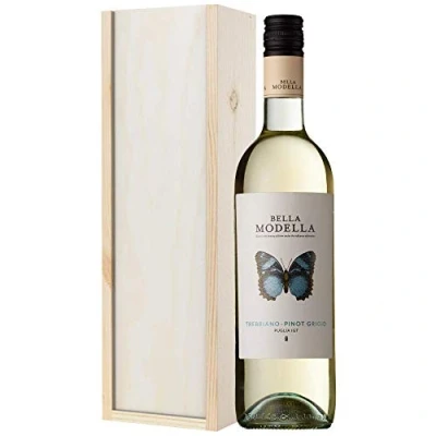Image of Sparkling Direct Pinot Grigio Italian Wine Gift Set (75Cl) In Wooden Box