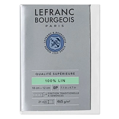 Image of Lefranc &amp; Bourgeois 111208 Stretcher Frame Made from 100% Linen in Premium Quality, Ready to use, Primed with Titanium Dioxide Gesso, Side Nailed on Solid Pine Wood 0P