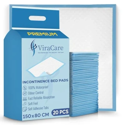 Image of 80 x Incontinence Bed Pads 150x80 cm Disposable for Extra Large Size (4 Packs of 20)