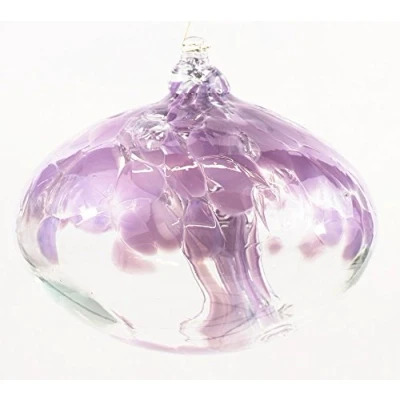 Image of Milford Collection Orb Tree of Life Large Glass Globe Amethyst
