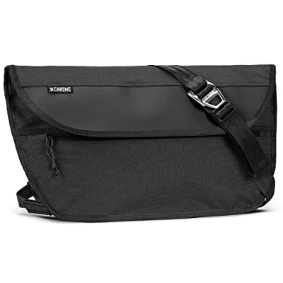Image of Chrome Industries Simple Messenger Bag 13&quot; Laptop Bag, Water Resistant, MD Medium, 15 Liter, Black, One Size
