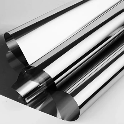 Image of FENTIS Reflective Window Film One Way Silver Mirror Glass Heat Control Anti UV Tint Sun Block Sticker Solar Insulation Mirrored Roll for Home and Office 90x200cm