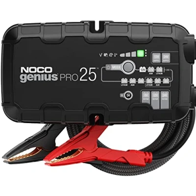 Image of NOCO GENIUSPRO25, 25A Professional Car Battery Charger, 6V, 12V and 24V Smart Maintainer, Power Supply Desulfator for AGM, Leisure, Lithium, Gel, Boat, Van Caravan Batteries