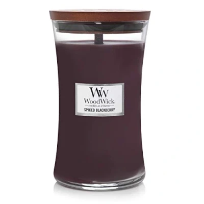 Image of WoodWick Scented Candle Large Spiced Blackberry 18 cm / ø 10