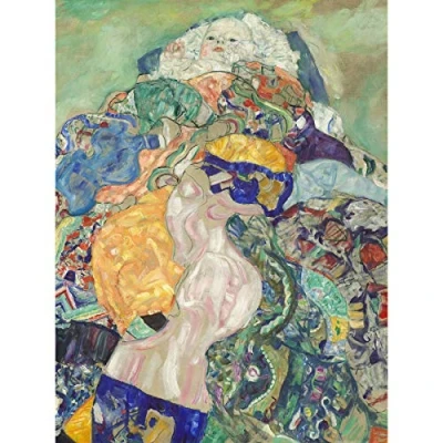 Image of Wee Blue Coo Klimt Baby 1917 Large Wall Art Poster Print Thick Paper 18X24 Inch