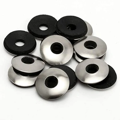 Image of TERF® M8 (8mm) X 16mm 2.8mm Bonded Sealing Washers Galvanised Steel EPDM Neoprene Rubber Gasket Silo Washer Size 8.0mm ID OD Thickness Pack of 20