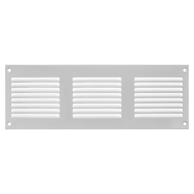 Image of Vent Systems 300 x 100 mm / 12&quot; 4&quot; Inch Air Cover White Metal Return Grill with Built in Pest Guard Screen HVAC for Home Improvement Duct